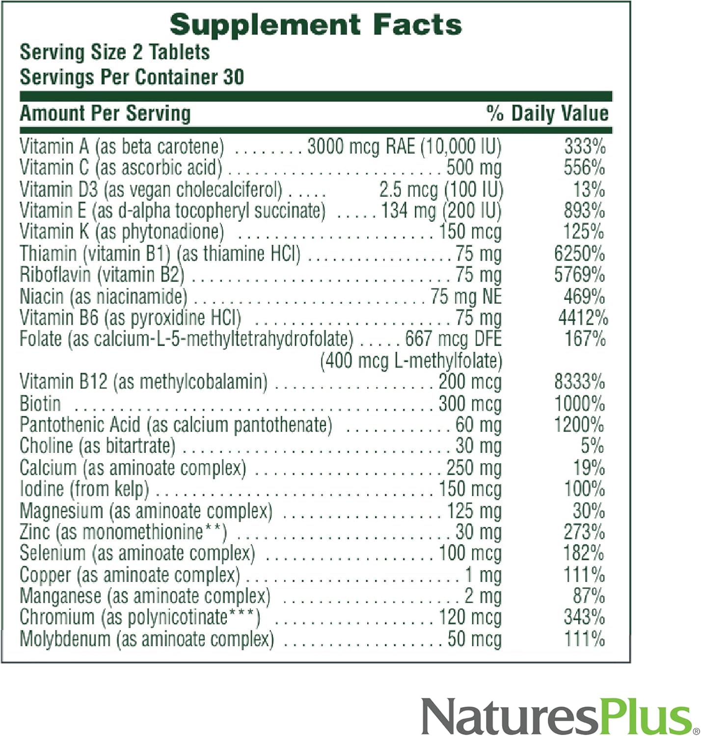 Natures Plus Source of Life Men Multivitamin - 60 Vegetarian Tablets - Whole Food Supplement for Natural Energy & Wellbeing - Gluten-Free