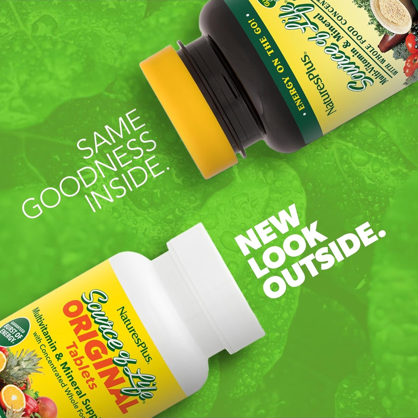 Natures Plus Source of Life Multivitamin & Mineral Supplement - 30 Tablets, Supports Natural Energy & Well-Being, Gluten-Free & Vegetarian - 10 Servings