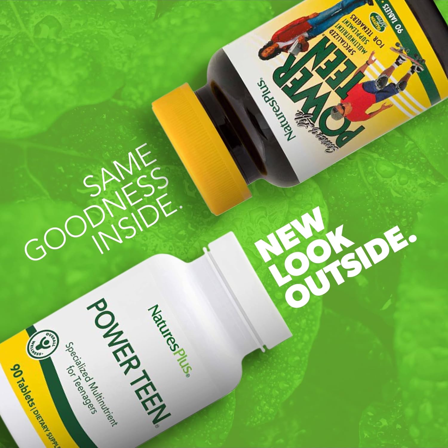 Natures Plus Source of Life Power Teen Multivitamin - 90 Vegetarian Tablets - Boost Energy & Mental Focus - Gluten-Free