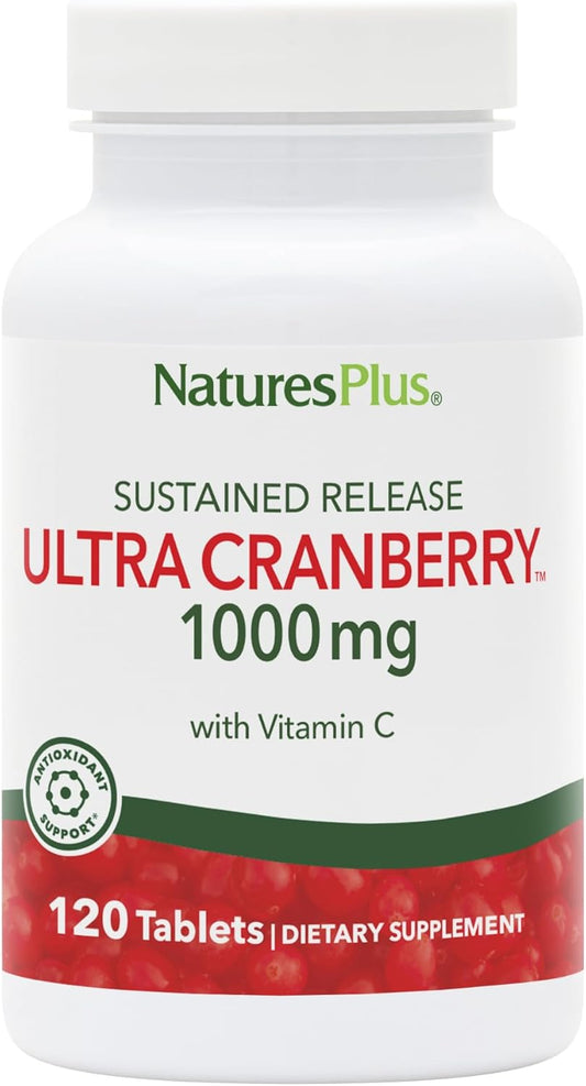 Natures Plus Ultra Cranberry 1000 mg Sustained Release Tablets - 60 Count