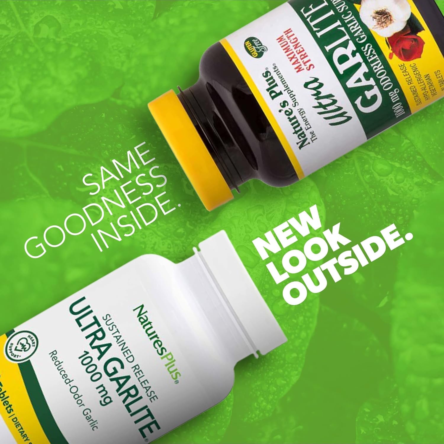 Natures Plus Ultra Garlite 1000mg Sustained Release Vegetarian Tablets - 90 Servings