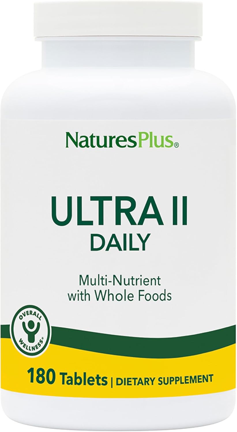 Natures Plus Ultra II Daily - 360 Vegetarian Tablets - Whole Food Vitamin & Mineral Supplement - Pack of 2