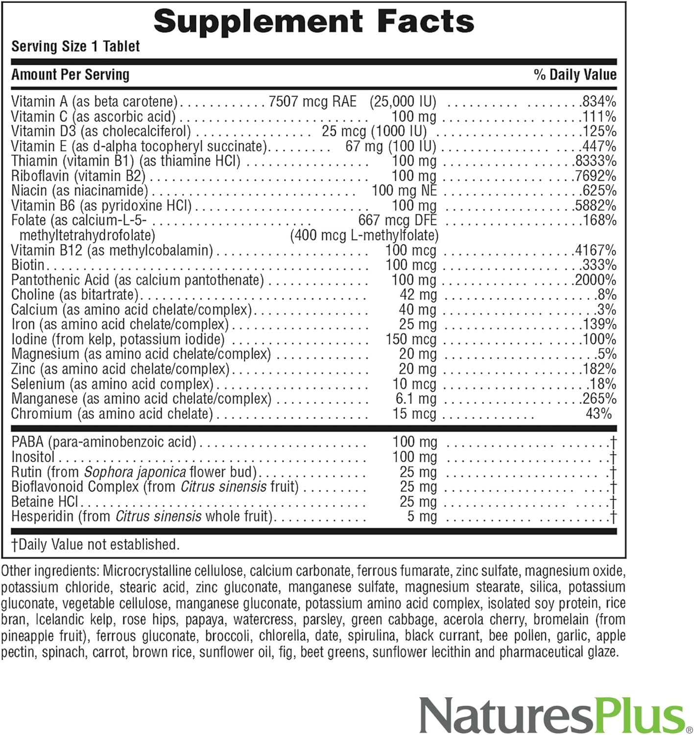 Natures Plus Ultra II Daily - 360 Vegetarian Tablets - Whole Food Vitamin & Mineral Supplement - Pack of 2