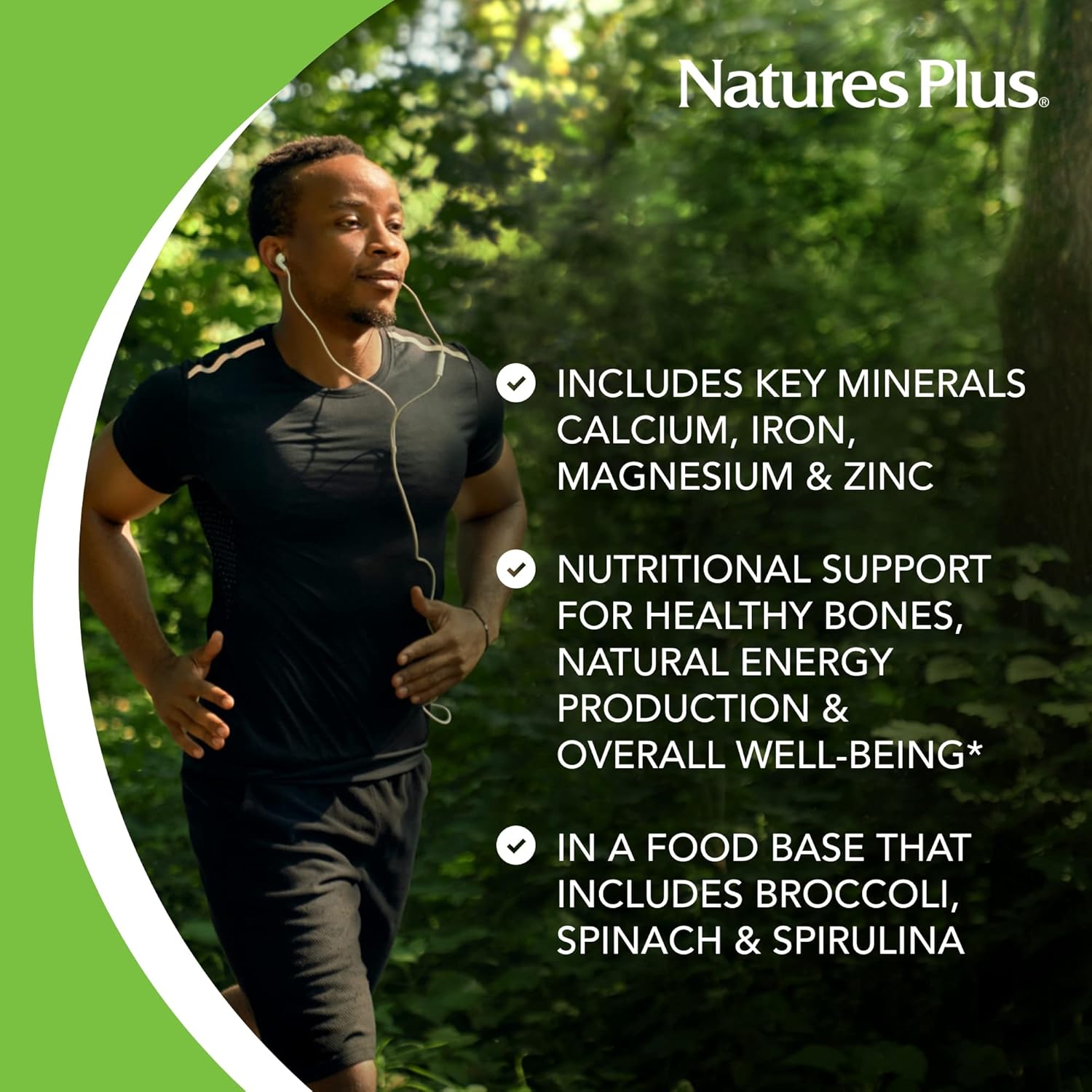 Natures Plus Ultra Mins - 180 Vegetarian Tablets - High Potency Amino Acid Chelated Complex Supplement for Bone Health and Energy - Gluten-Free - 90 Servings