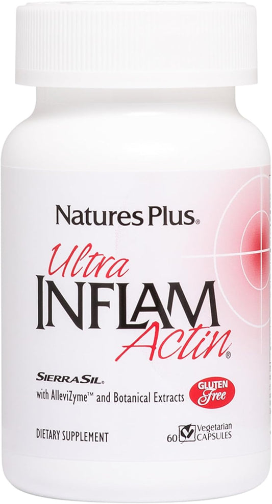 Natures Plus Ultra Turmeric Supplement - 60 Vegetarian Capsules with Bromelain, MSM, Boswellia & Ginger