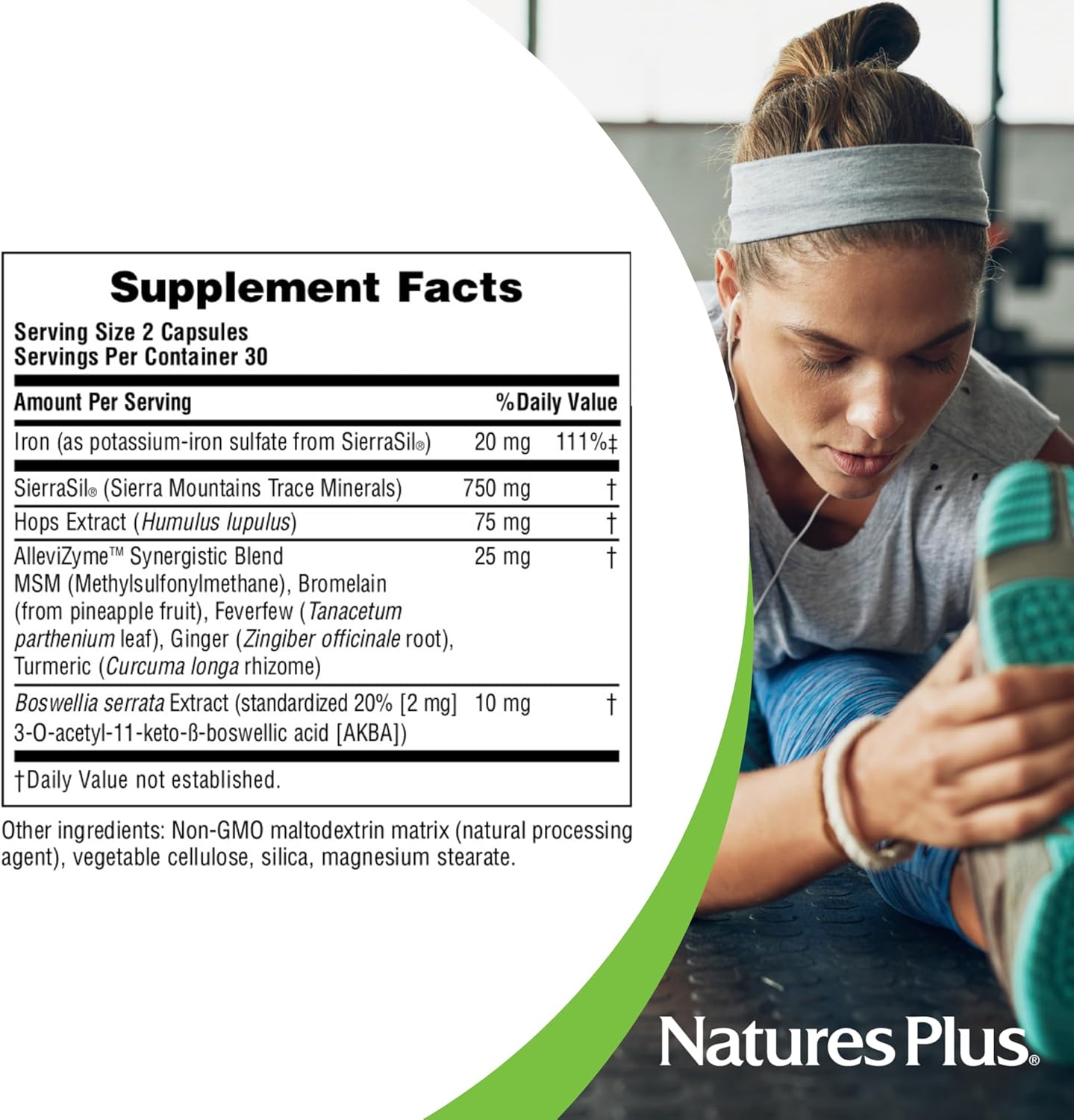 Natures Plus Ultra Turmeric Supplement - 60 Vegetarian Capsules with Bromelain, MSM, Boswellia & Ginger