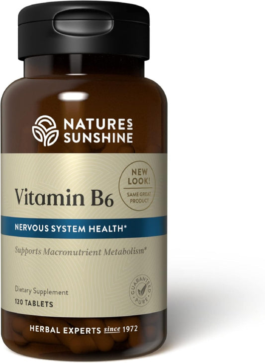 Nature's Sunshine Yonune NLMUBR LUCKSIT Vitamin B6 Tablets - 120 Count