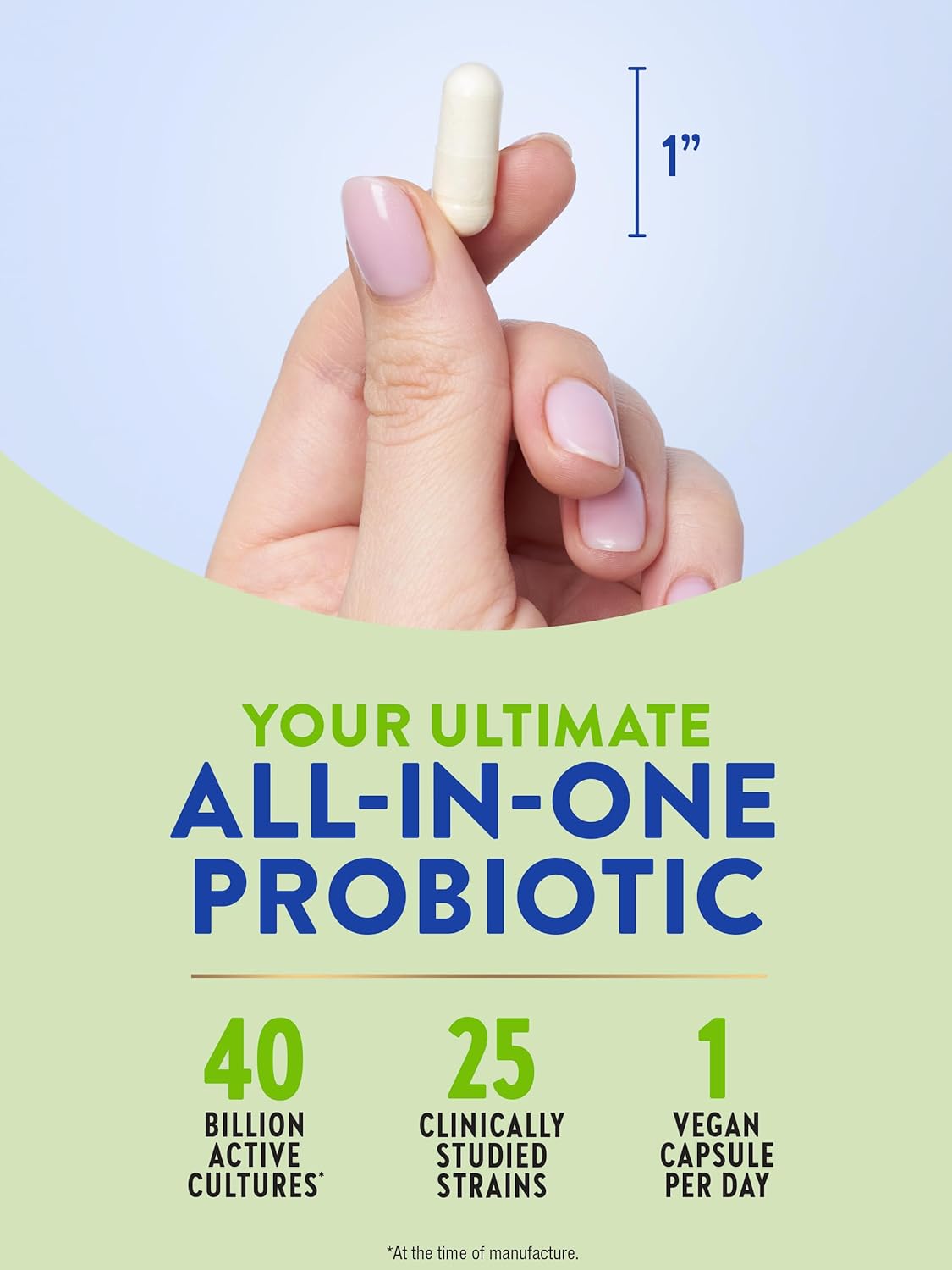 Nature's Truth Raw Flora Probiotic Capsules - 40 Billion CFU with Prebiotics, Vegan & Gluten Free Digestive Supplement for Men and Women