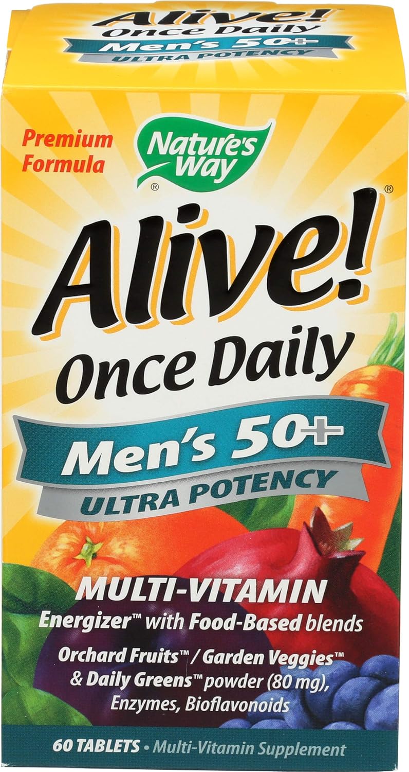 Nature's Way Alive Once Daily Men's 50+ Multi-Vitamin - 180 Tablets (3 Pack)