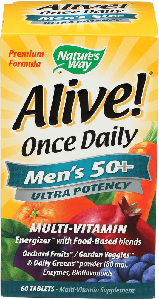 Nature's Way Alive Once Daily Men's 50+ Multi-Vitamin - 180 Tablets (3 Pack)