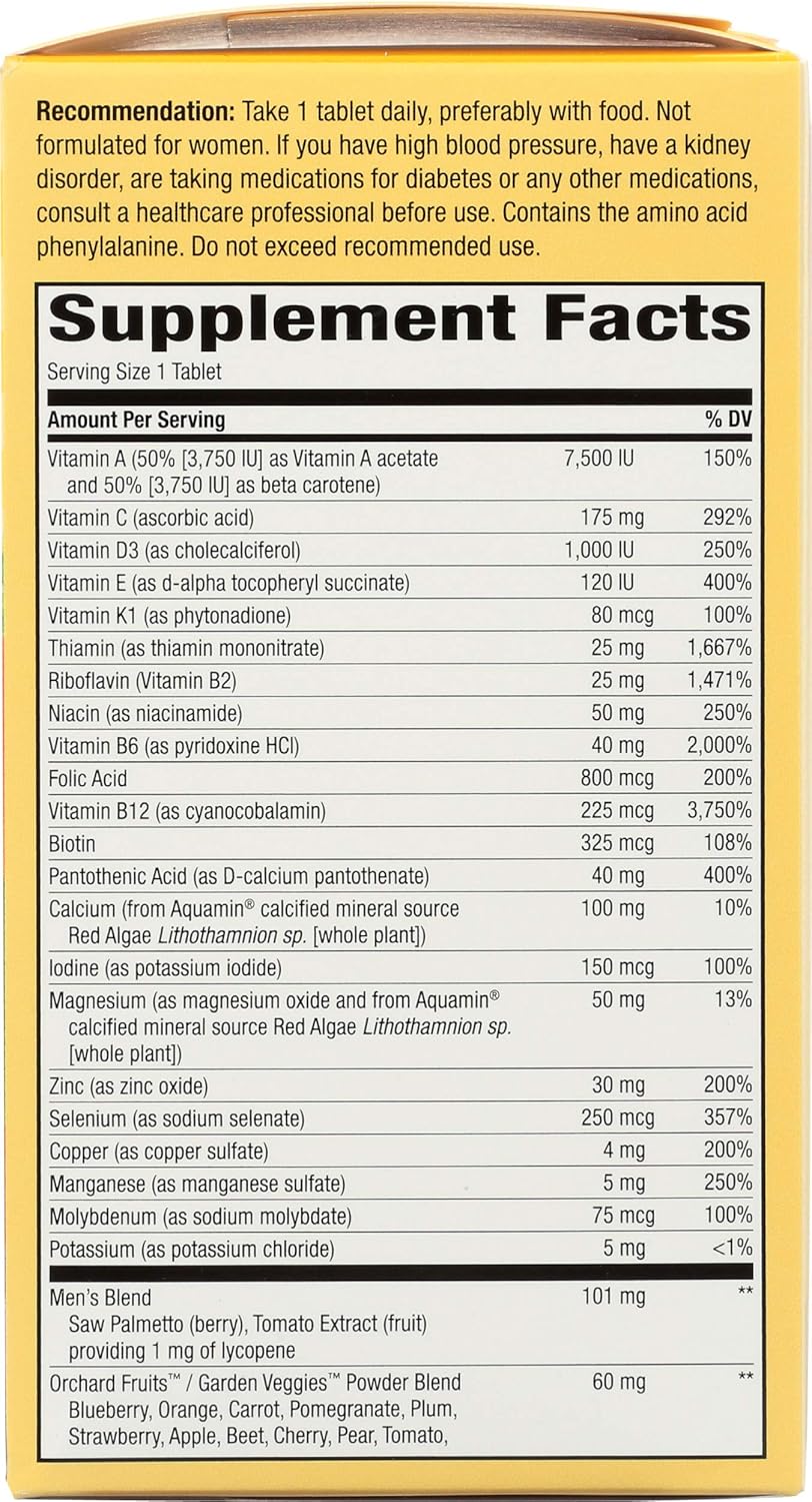 Nature's Way Alive Once Daily Men's 50+ Multi-Vitamin - 180 Tablets (3 Pack)