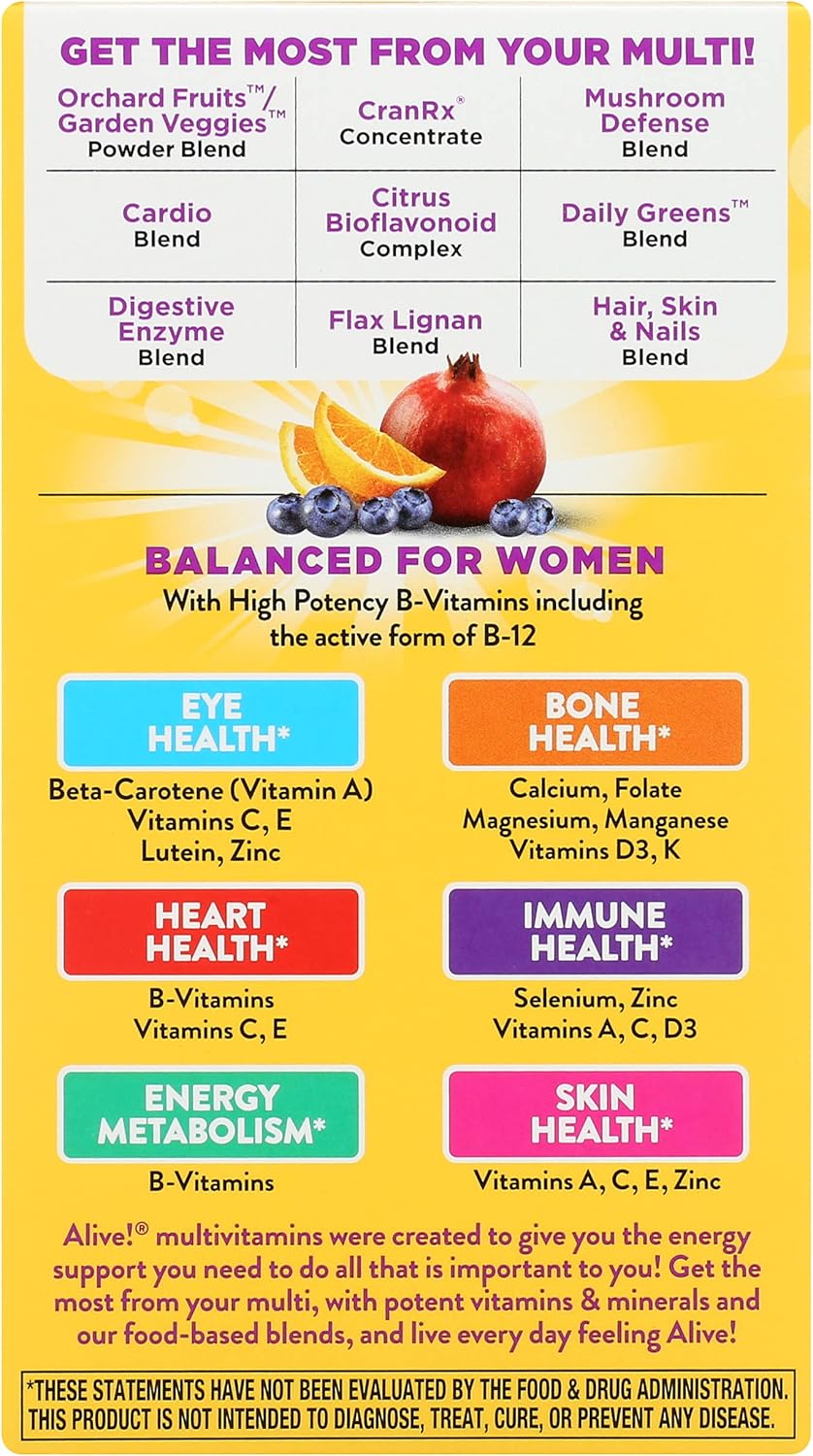Natures Way Alive Women Ultra Potency Multivitamin - Cruelty Free, Eco-Friendly - 60 Tablets