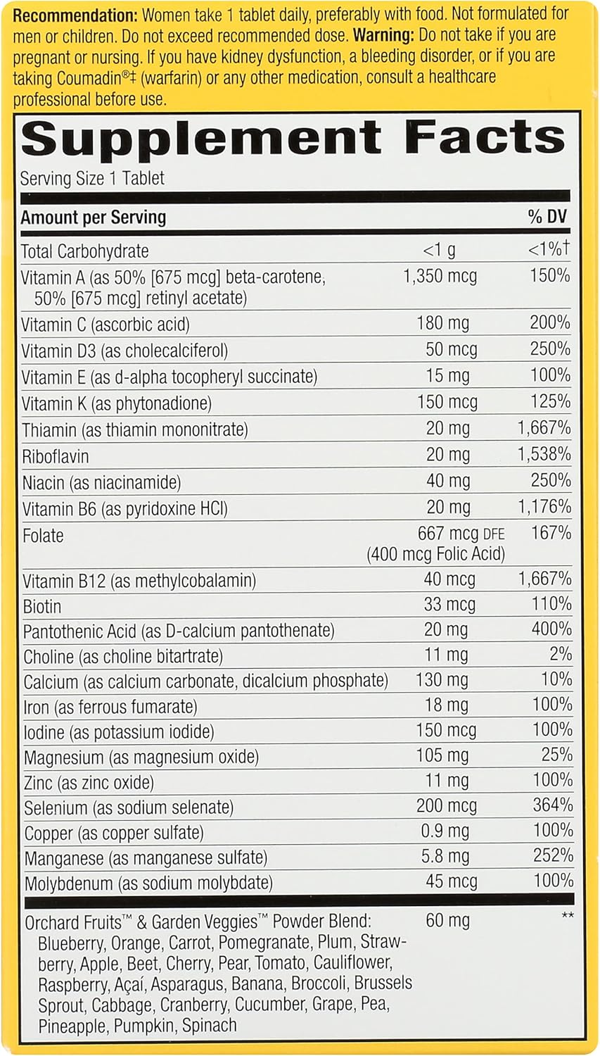 Natures Way Alive Women Ultra Potency Multivitamin - Cruelty Free, Eco-Friendly - 60 Tablets