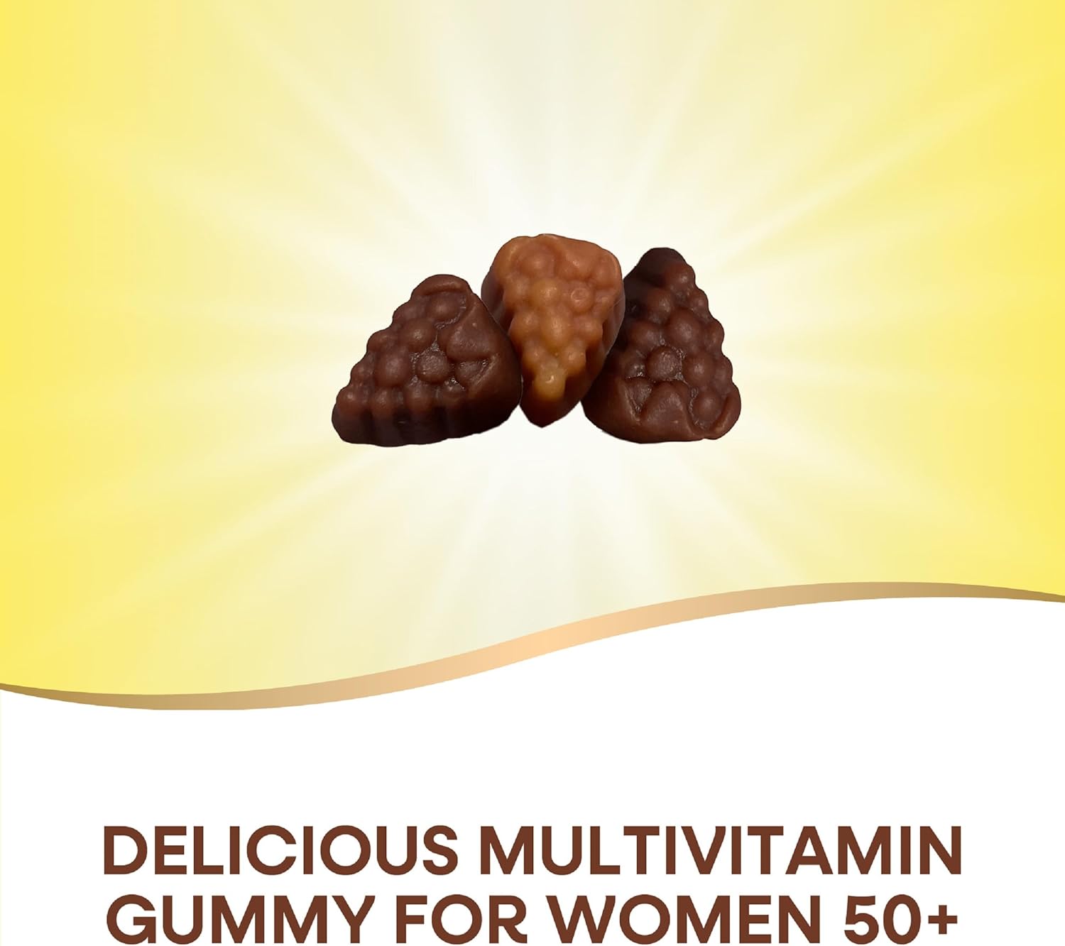 Nature's Way Alive! Women's 50+ Premium Gummy Multivitamin - Supports Heart, Brain, and Bones - B-Vitamins - Gluten-Free - Vegetarian - Grape and Cherry Flavored - 75 Gummies