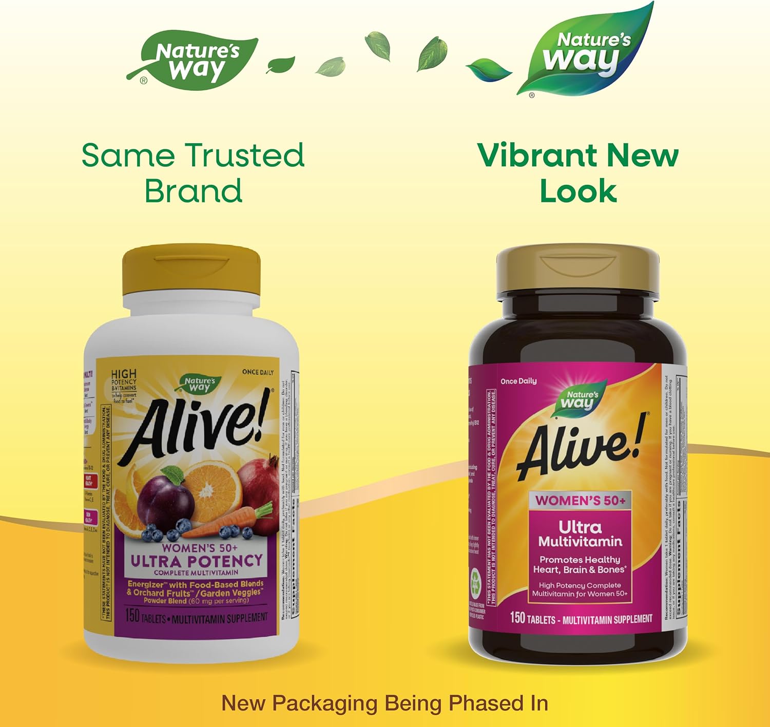 Nature's Way Alive! Women's 50+ Ultra Potency Multivitamin with Methylated B12 - 150 Tablets