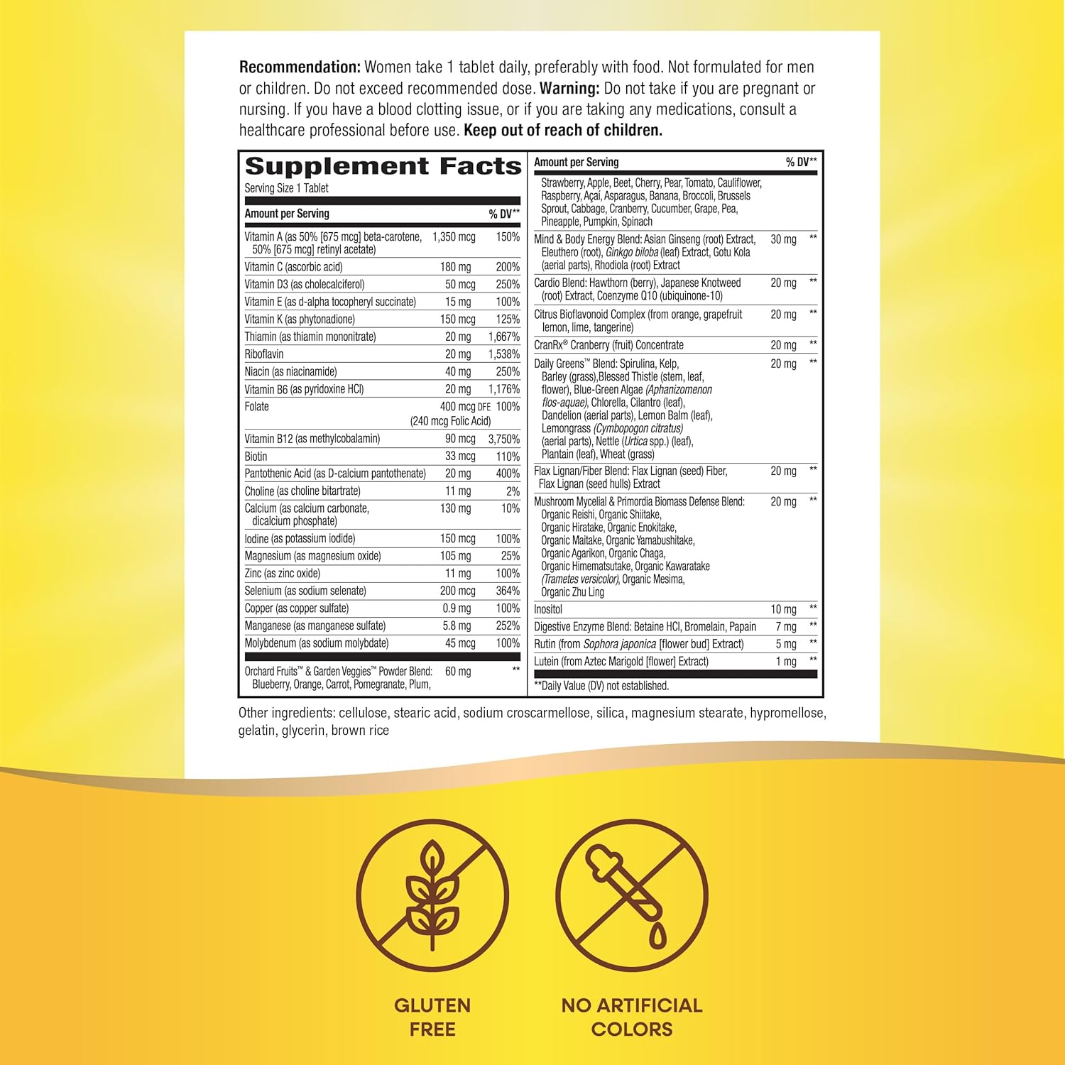 Nature's Way Alive! Women's 50+ Ultra Potency Multivitamin with Methylated B12 - 150 Tablets