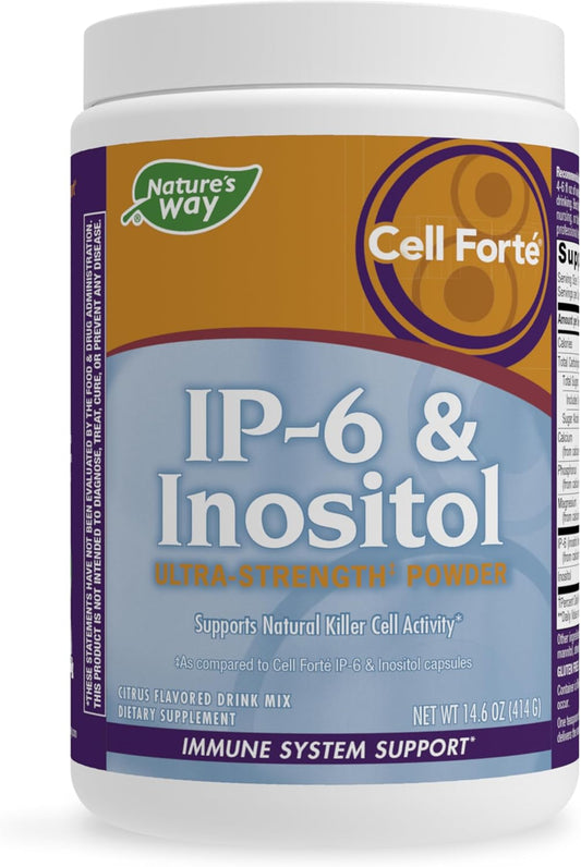 Nature's Way Cell Forté IP-6 & Inositol Ultra-Strength Powder for Immune Support, Citrus Flavor, 14.6 Oz