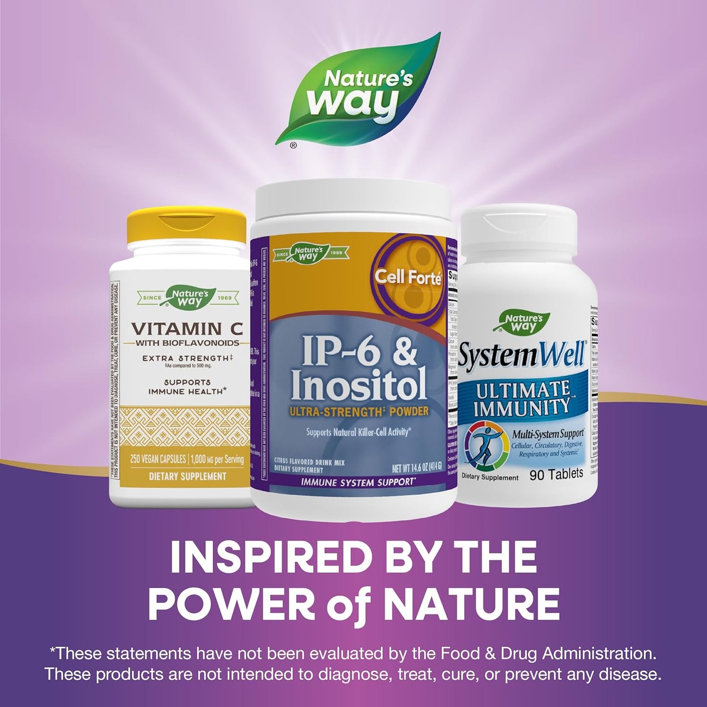 Nature's Way Cell Forté IP-6 & Inositol Ultra-Strength Powder for Immune Support, Citrus Flavor, 14.6 Oz