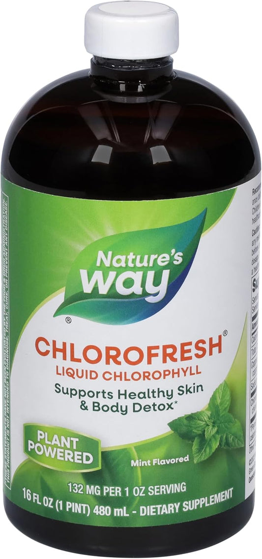 Nature's Way Chlorofresh Liquid Chlorophyll - 16 oz Mint Flavor - Natural Detox & Digestive Support