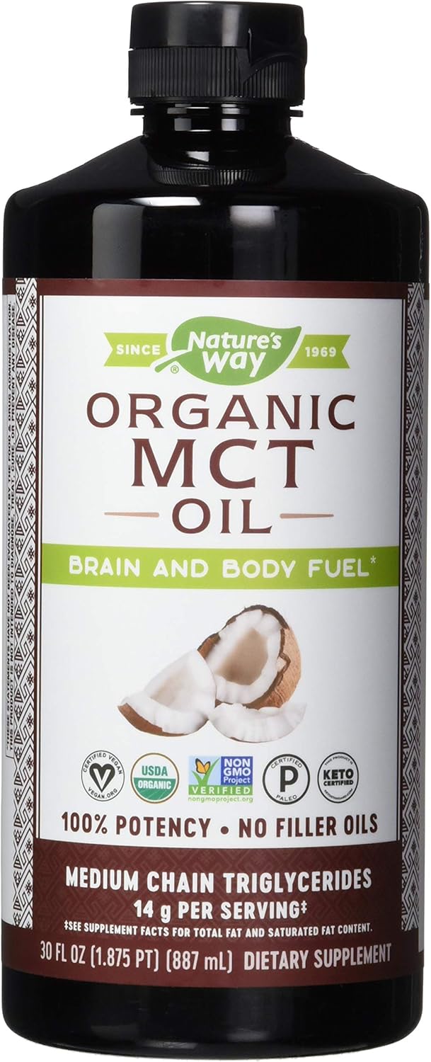 Nature's Way Coconut MCT Oil - Pure Source, No Fillers, 14g MCTs per Serving, 30 fl oz (Pack of 6)