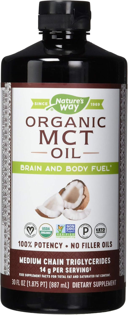 Nature's Way Coconut MCT Oil - Pure Source, No Fillers, 14g MCTs per Serving, 30 fl oz (Pack of 6)