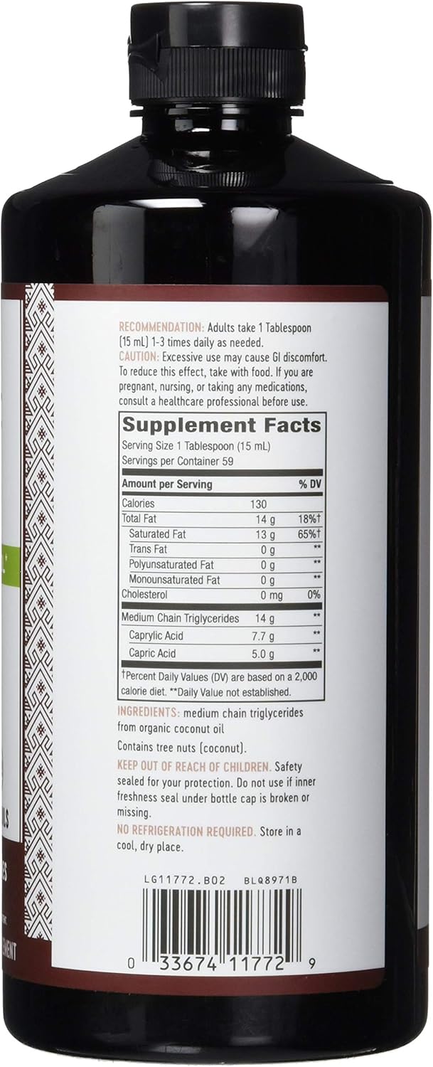 Nature's Way Coconut MCT Oil - Pure Source, No Fillers, 14g MCTs per Serving, 30 fl oz (Pack of 6)