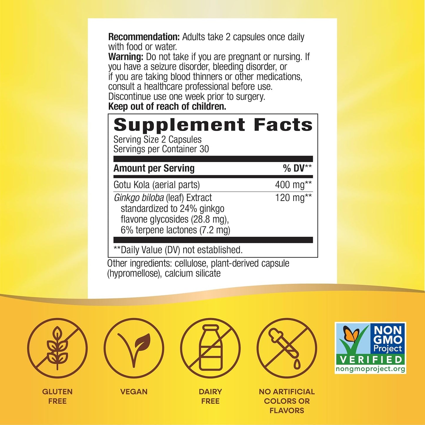 Nature's Way Ginkgold: Memory and Concentration Support, 60 Capsules