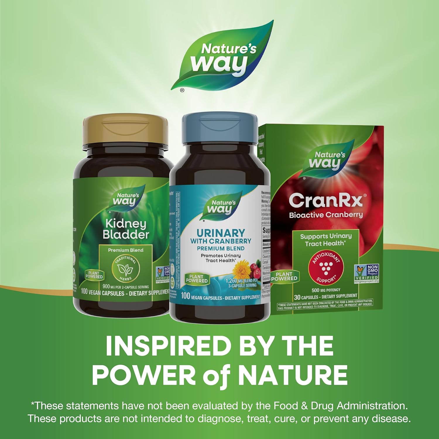Nature's Way Premium Blend Urinary Support Supplement with Cranberry Extract - 1,260mg per Serving - 100 Capsules