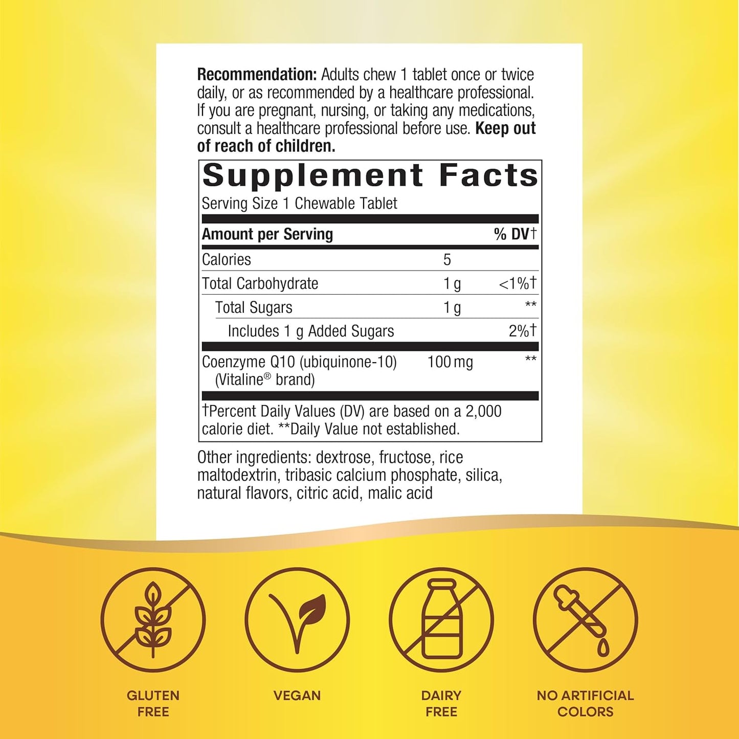 Nature's Way SMART Q10 CoQ10 Chewables - Tropical Fruit Flavor - Heart and Brain Health Support - 30 Count