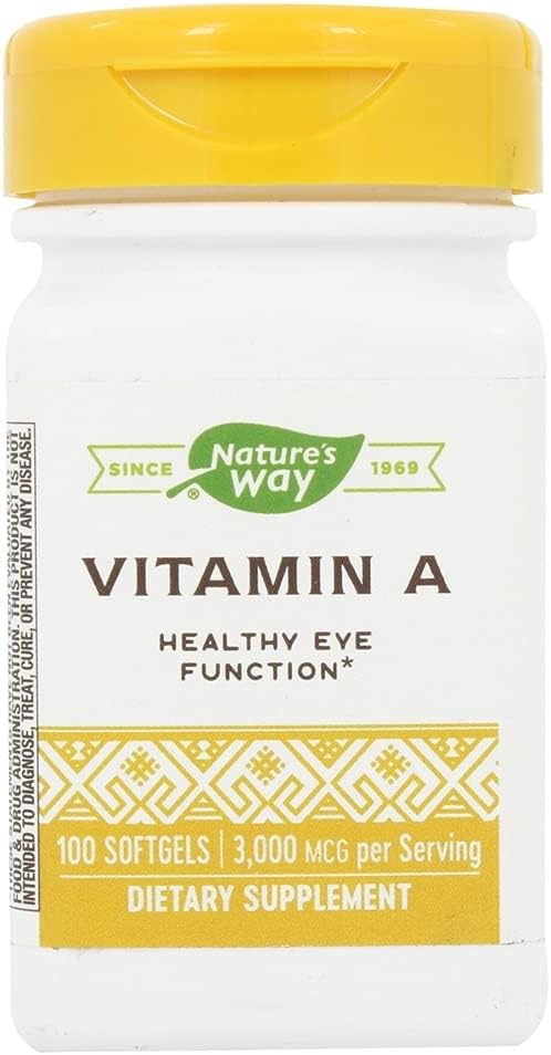 Nature's Way Vitamin A 10000 IU - Natural Source of Vitamin A for Overall Health and Wellness