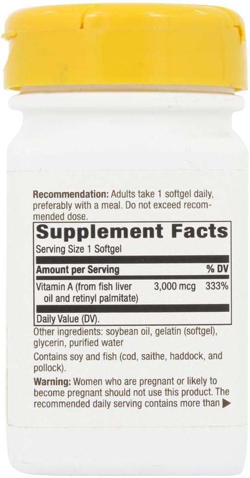 Nature's Way Vitamin A 10000 IU - Natural Source of Vitamin A for Overall Health and Wellness