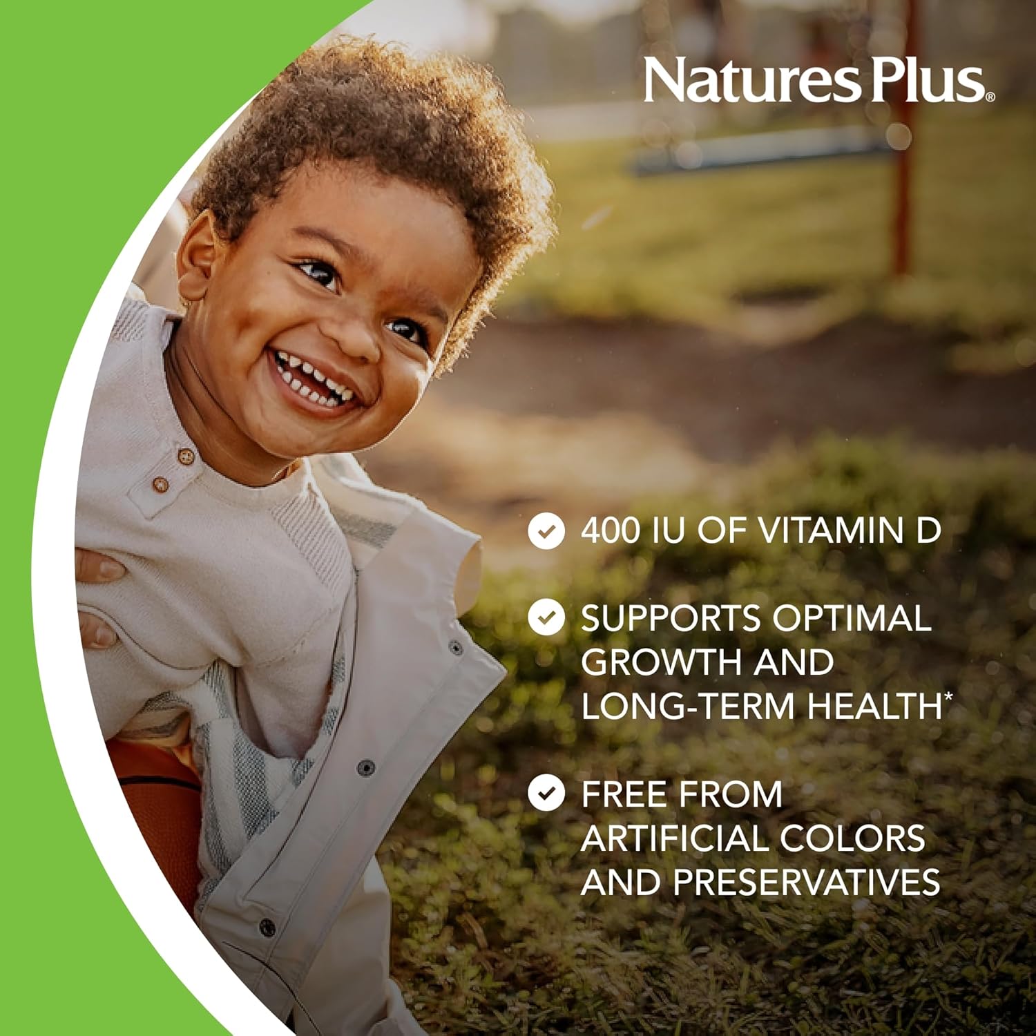 NaturesPlus Animal Parade Liquid Vitamin D3 Drops for Kids - 200 iu, 10 ML - Orange Flavor - Bone & Immune Health Support - Gluten-Free, Vegetarian - 365 Servings