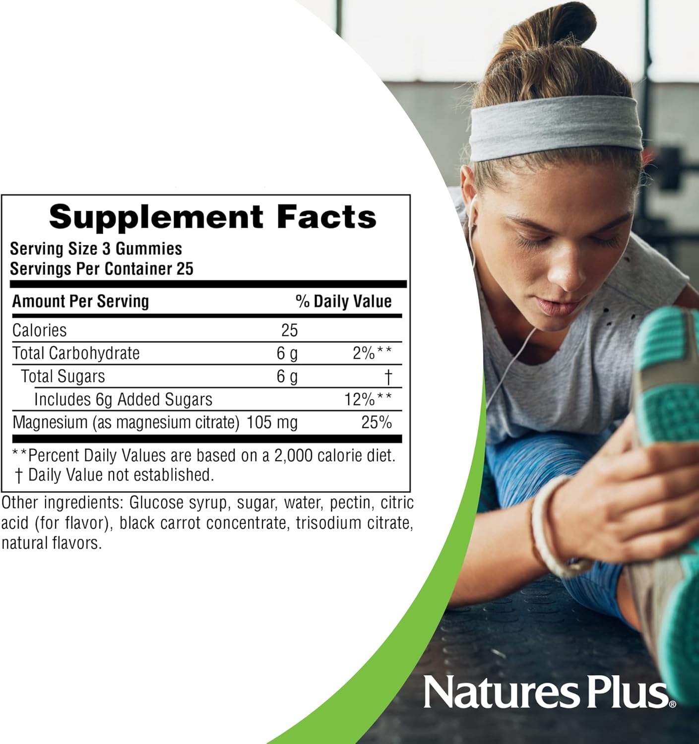 NaturesPlus Raspberry Magnesium Citrate Gummies - 75 Count, Calms Mind & Body, Supports Bone Health - Vegetarian, Gluten-Free, Non-GMO - 25 Servings