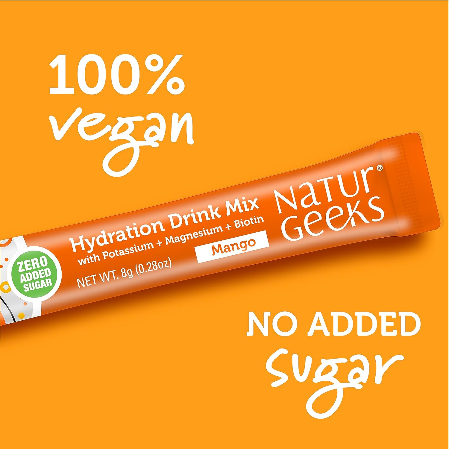 NaturGeeks NutraGeeks Vegan Electrolyte Powder Packets with Elderberry & Mango - Sugar-Free Hydration Powder (30 Servings)