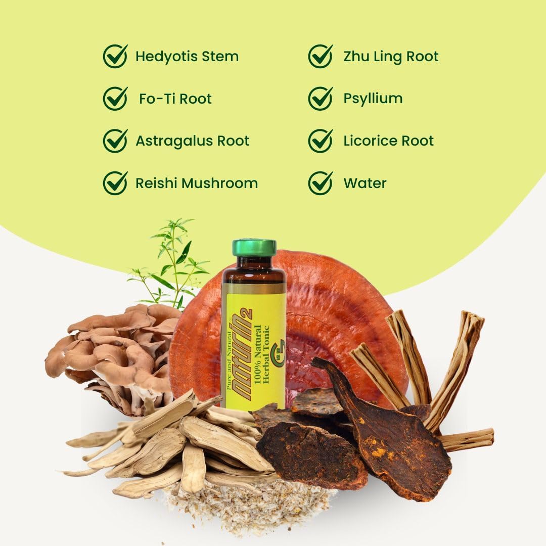 NATURIN2 Herbal Tonic Health Drink for Immune Support & Daily Wellness with Licorice, Astragalus, and More (5 Box, 30 Vials)
