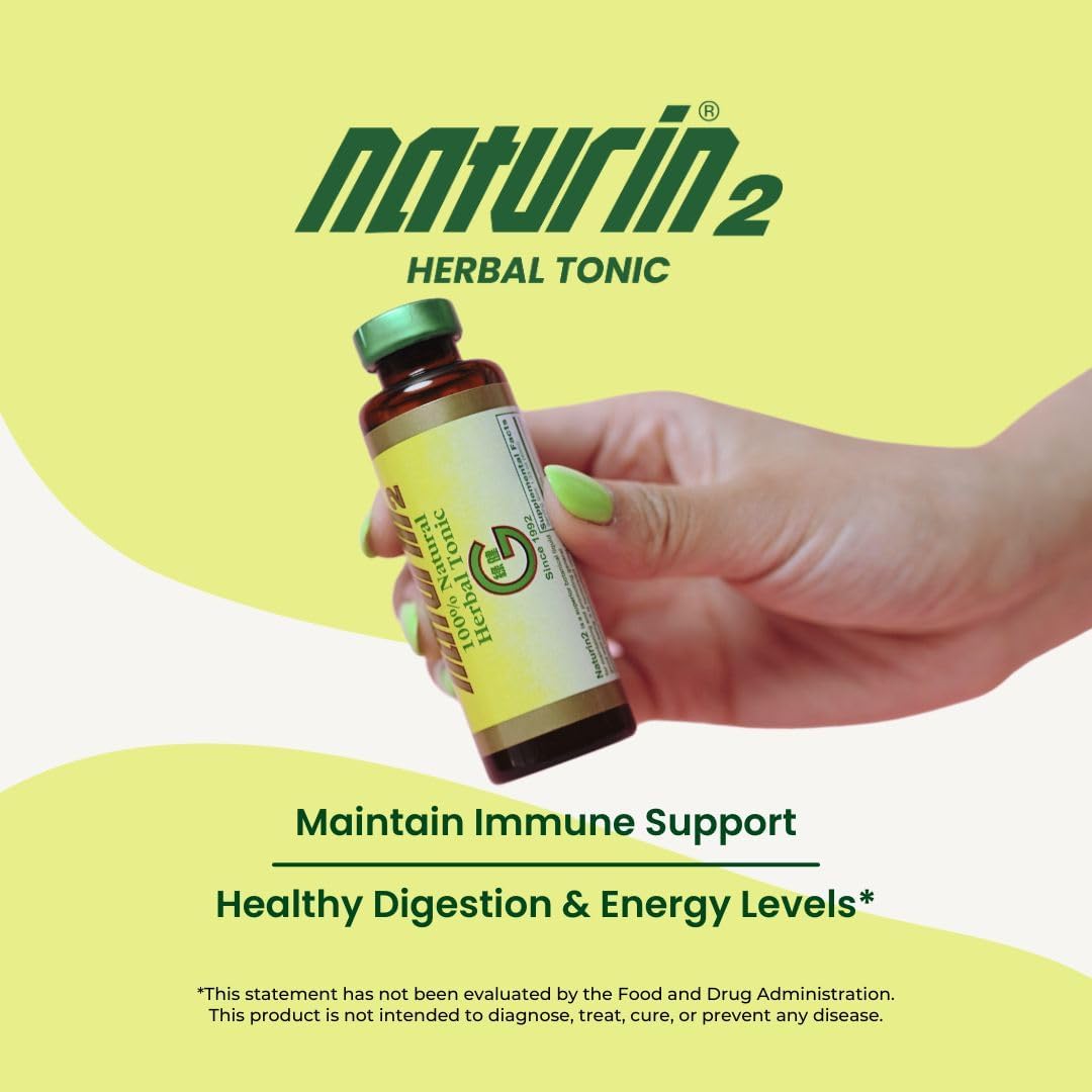 NATURIN2 Herbal Tonic Health Drink for Immune Support & Daily Wellness with Licorice, Astragalus, and More (5 Box, 30 Vials)