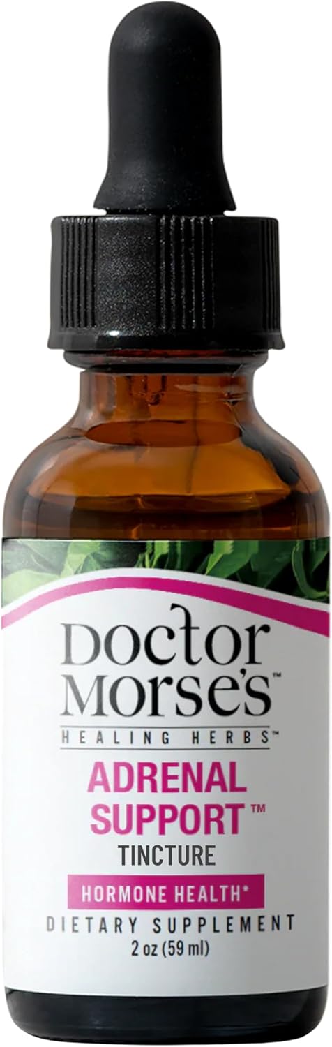 Naturopath Formulated Adrenal Support Tincture - Vegan Stress Relief Supplement - Resilience Booster with Chaste Tree Berry, Dandelion Root, Eleuthero - 2oz