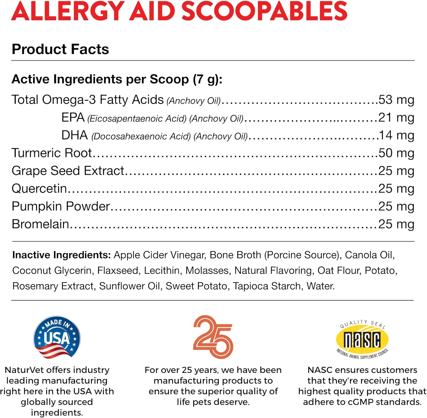 NaturVet Aller-911 Dog Allergy Support Vitamins - Immunity & Seasonal Allergies - Hickory Smoked Bacon Flavor - 11oz Bag