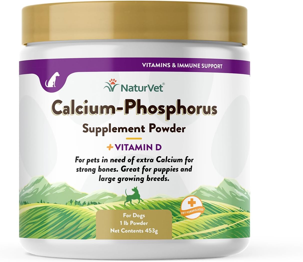 NaturVet Calcium-Phosphorus Supplement for Dogs, Promotes Bone Health with Essential Minerals & Vitamin D, 16 Oz - BoostGo Australia