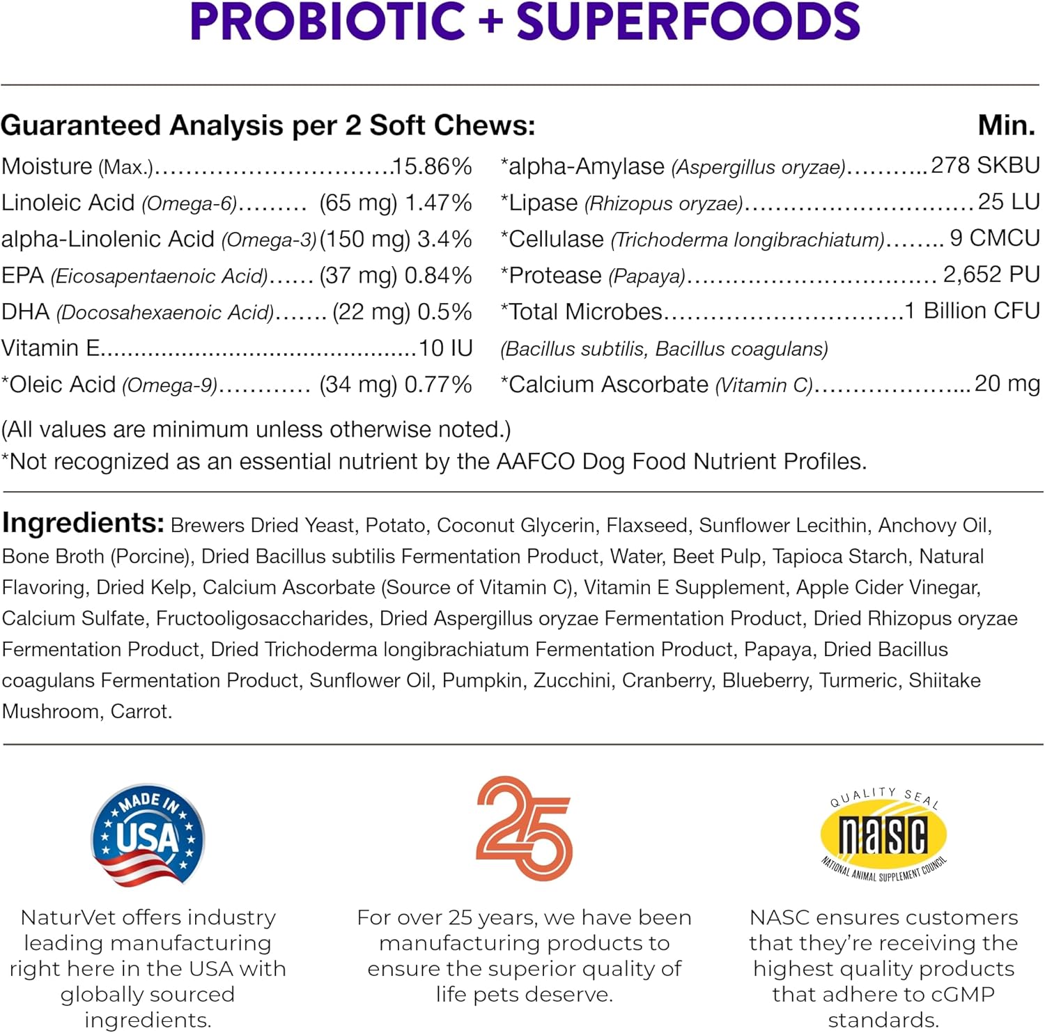 NaturVet Evolutions Probiotic & Superfoods Soft Chews for Dogs - Prebiotic & Probiotic Blend, Digestive Enzymes, Bone Broth, Omega’s - Support Gut Health and Intestinal Flora - 90ct - BoostGo Australia