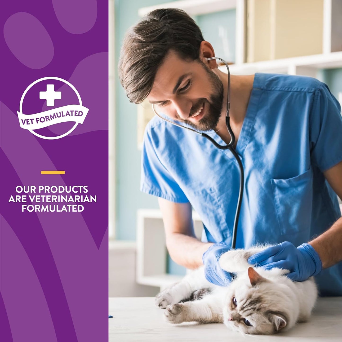 NaturVet VitaPet Adult Daily Vitamins Plus Omegas Soft Chews for Cats - 60 ct, USA Made with Global Ingredients