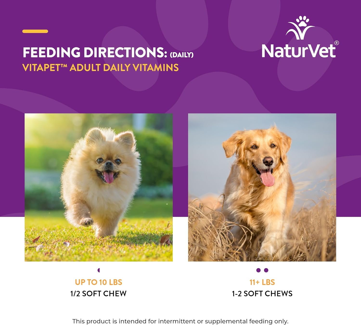 NaturVet VitaPet Adult Daily Vitamins with Breath Aid, 60 Soft Chews for Adult Dogs - Made in USA