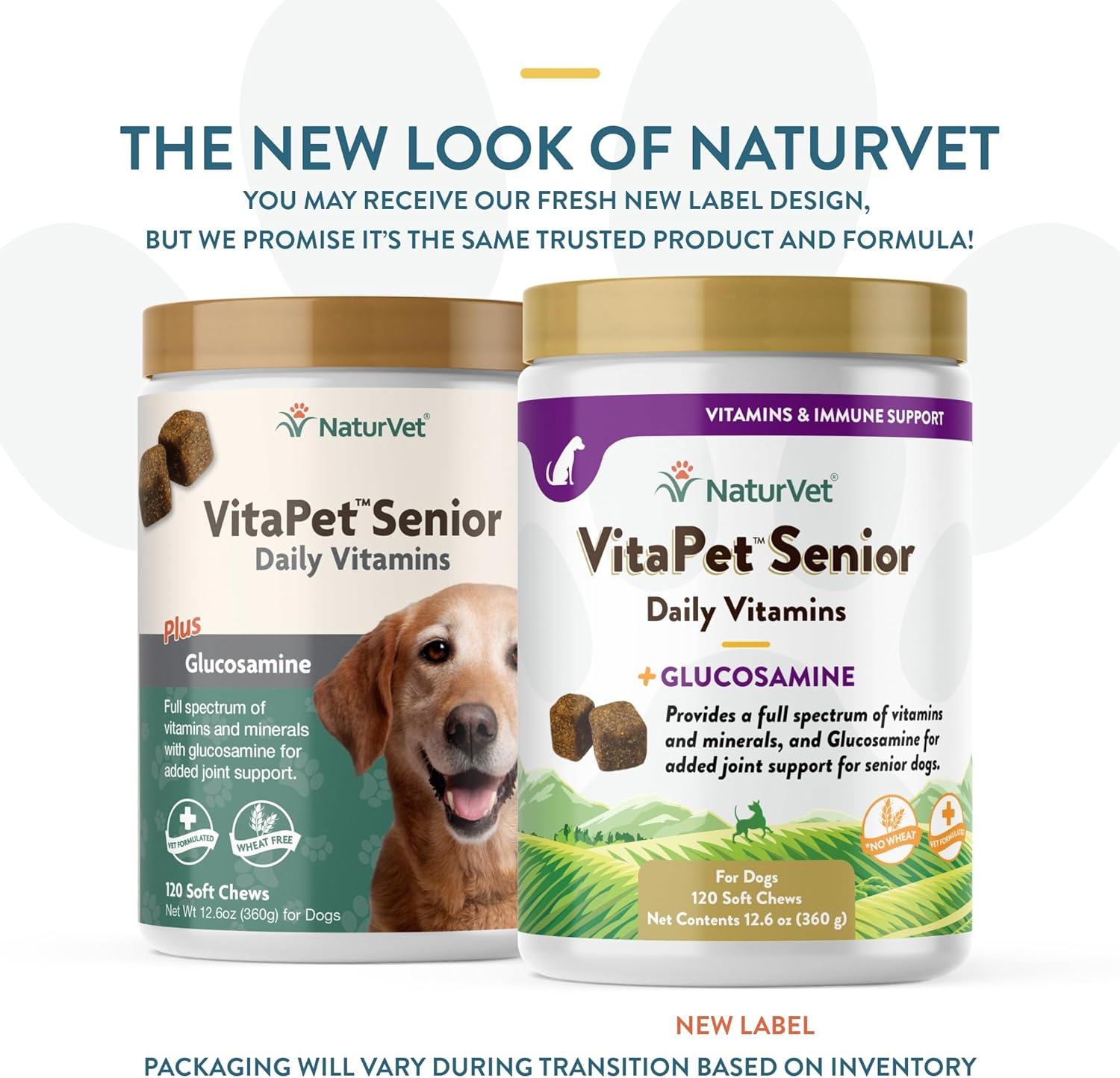 NaturVet VitaPet Senior Daily Vitamin Dog Supplements with Glucosamine for Joint Support - 120 Ct. Soft Chews for Older, Active Dogs - BoostGo Australia