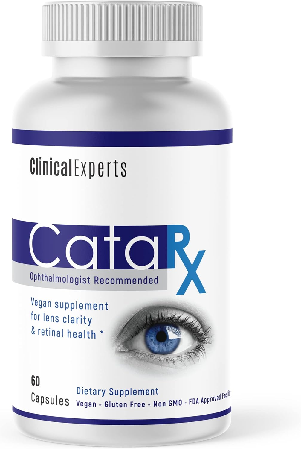 Navan CataRx Eye Vitamins & Minerals for Lens Clarity & Retina Health - AREDS 2 Formula with Lutein, Zeaxanthin, Zinc, Vitamin C, NAC - 60 Capsules, Kosher Certified