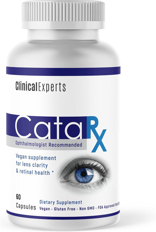 Navan CataRx Eye Vitamins & Minerals for Lens Clarity & Retina Health - AREDS 2 Formula with Lutein, Zeaxanthin, Zinc, Vitamin C, NAC - 60 Capsules, Kosher Certified