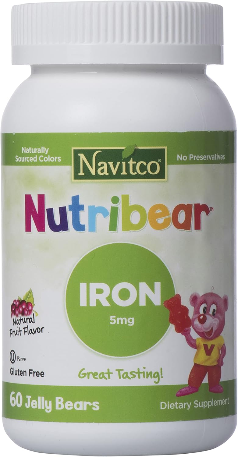 Navitco NutriBear Iron Supplement 5 mg - 60 Jellies for Daily Nutrition Boost