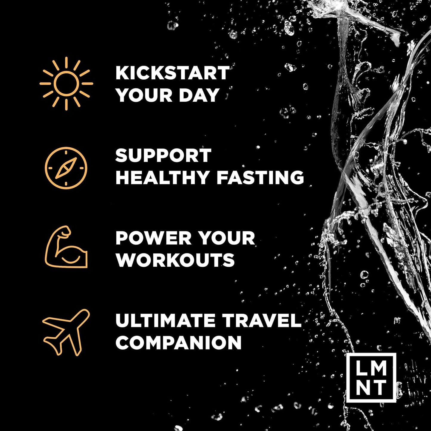 Naweti LMNT Keto Electrolyte Powder Packets - Paleo Hydration Powder with Orange Salt - 30 Stick Packs, No Sugar or Artificial Ingredients