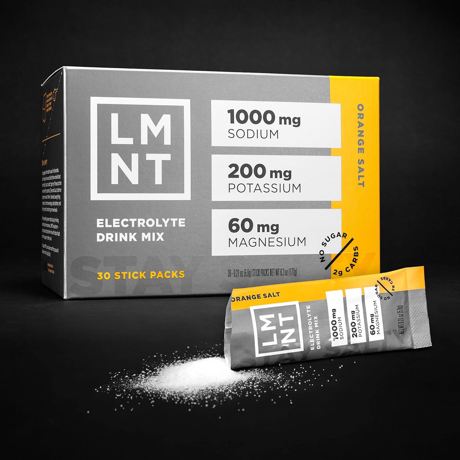 Naweti LMNT Keto Electrolyte Powder Packets - Paleo Hydration Powder with Orange Salt - 30 Stick Packs, No Sugar or Artificial Ingredients