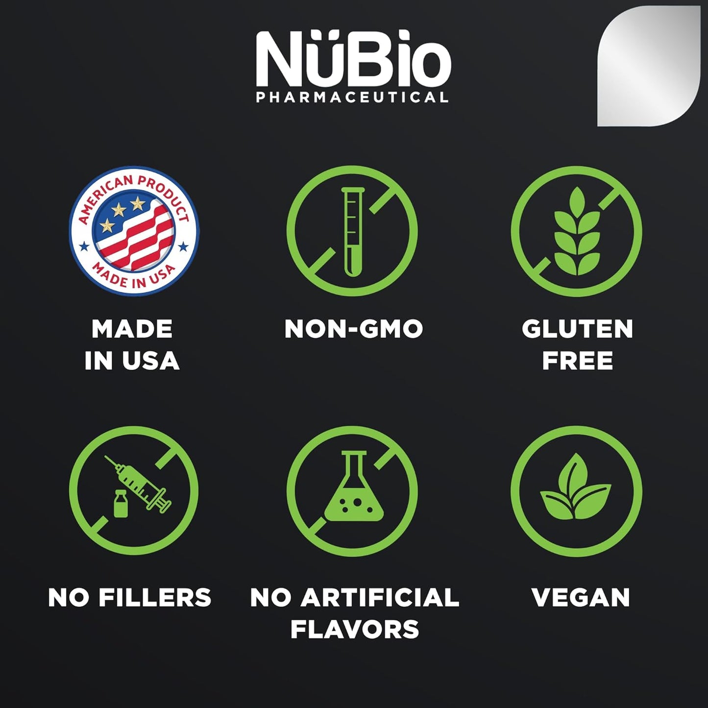 NüBio Pharmaceutical Vegan Magnesium Citrate Capsules - 400mg USA Made (Citrato de Magnesio), Non-GMO & Gluten-Free Supplement for Sleep, Brain, Heart, Bones, Metabolism, Stress - by NüBio