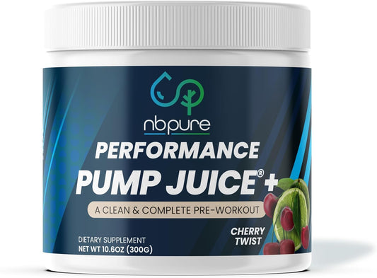 nbpure Pump Juice+ Pre Workout Supplement for Energy, Focus, and Pumps - Caffeine, BCAA, Glutamine, Nitric Oxide - No Artificial Ingredients - Men and Women Friendly